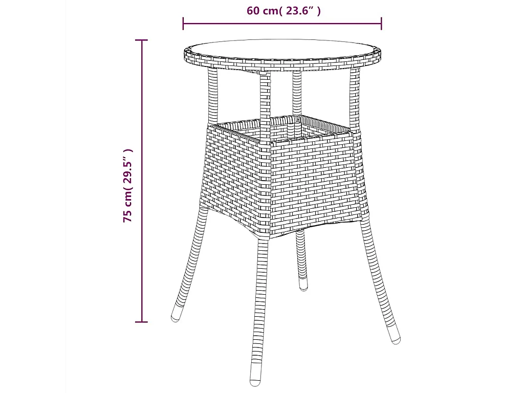 Set Pranzo da Giardino 5 pz con Cuscini Nero Polyrattan Acacia
