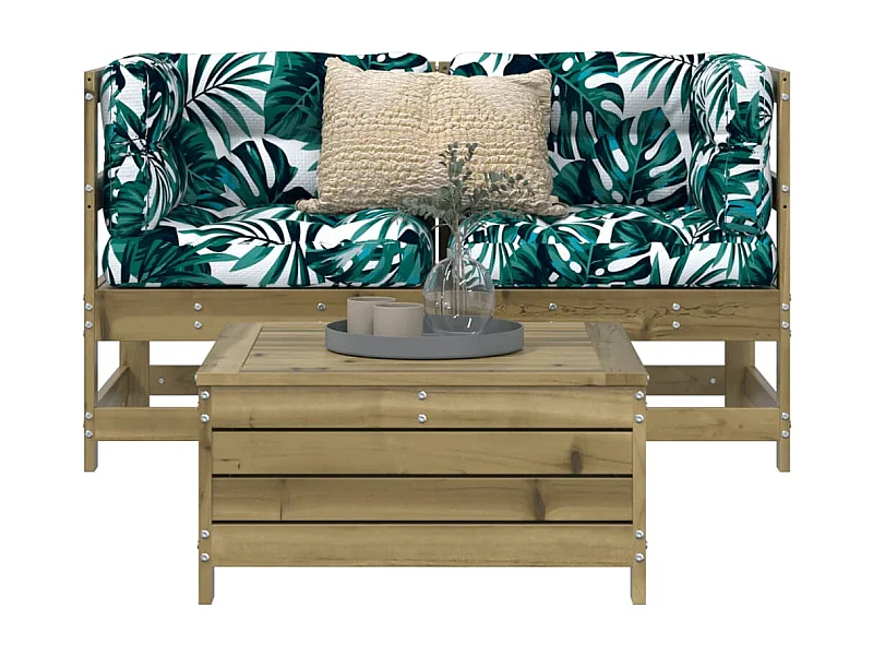 3-tlg. Garten-Sofagarnitur Kiefernholz Imprägniert