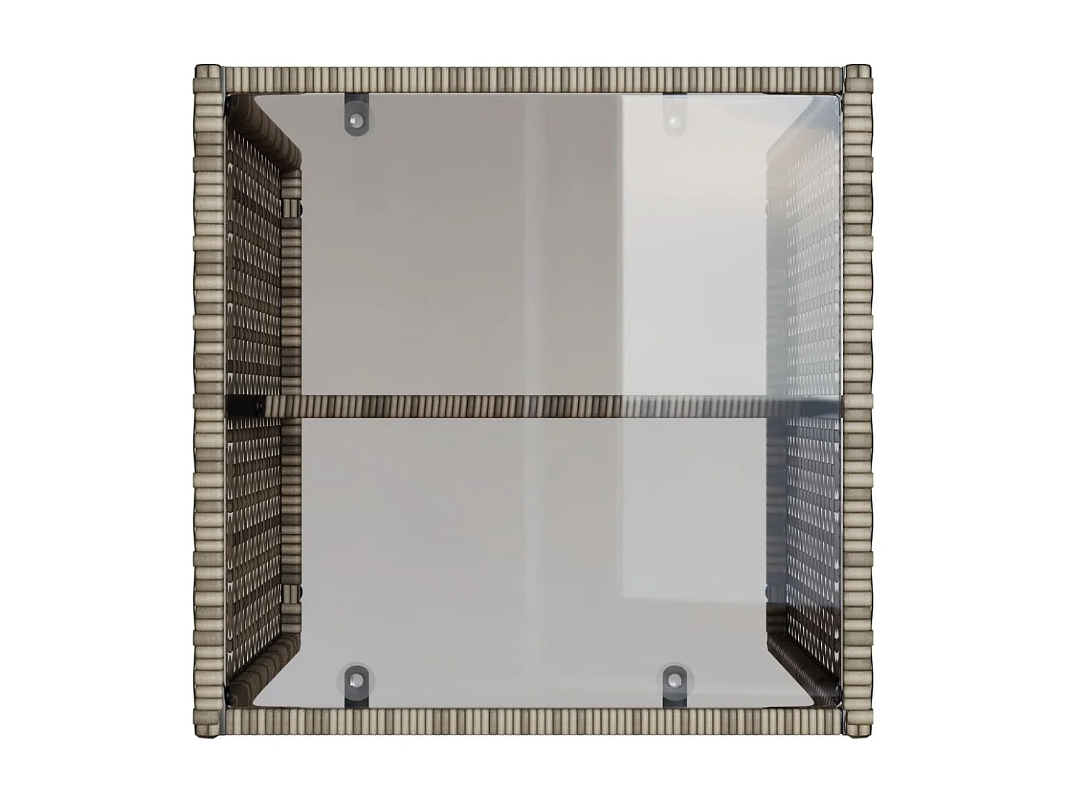 Salon de jardin 4 pcs avec coussins gris résine tressée