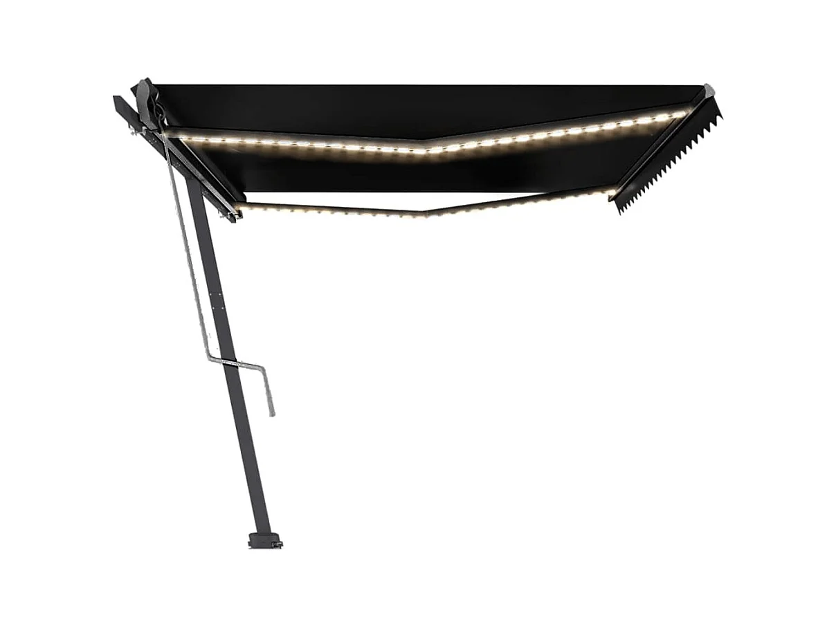 Tenda Automatica con Sensore Vento e LED 500x300 cm Antracite