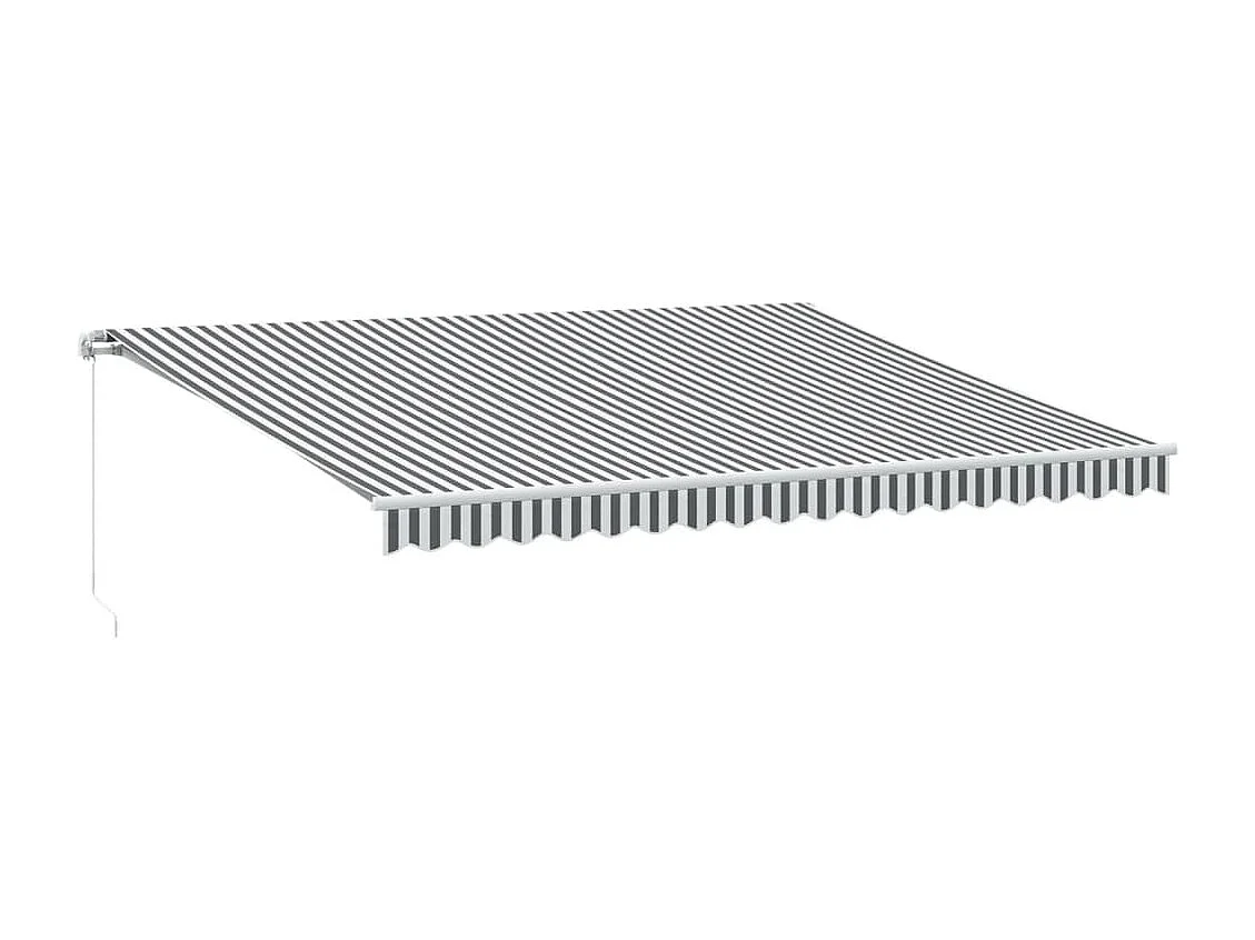 Toldo retrátil manual com luzes LED 450x300 cm antracite/branco