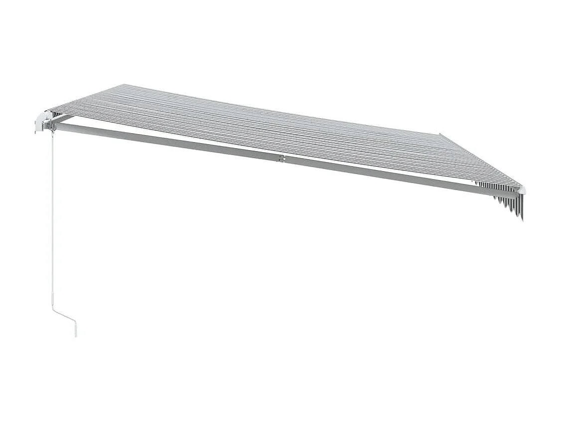 Toldo retrátil manual com luzes LED 450x300 cm antracite/branco