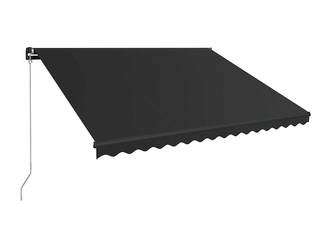 Einziehbare Markise Handbetrieben 450 x 300 cm Anthrazit