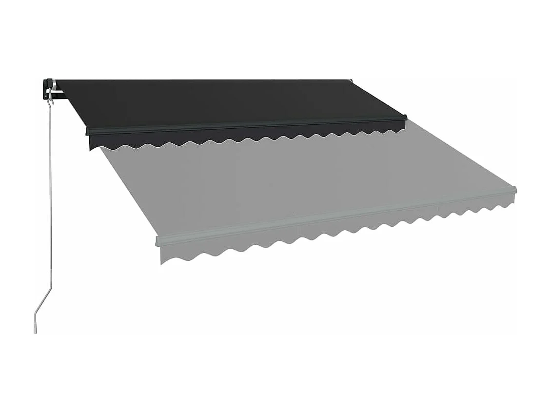 Einziehbare Markise Handbetrieben 450 x 300 cm Anthrazit