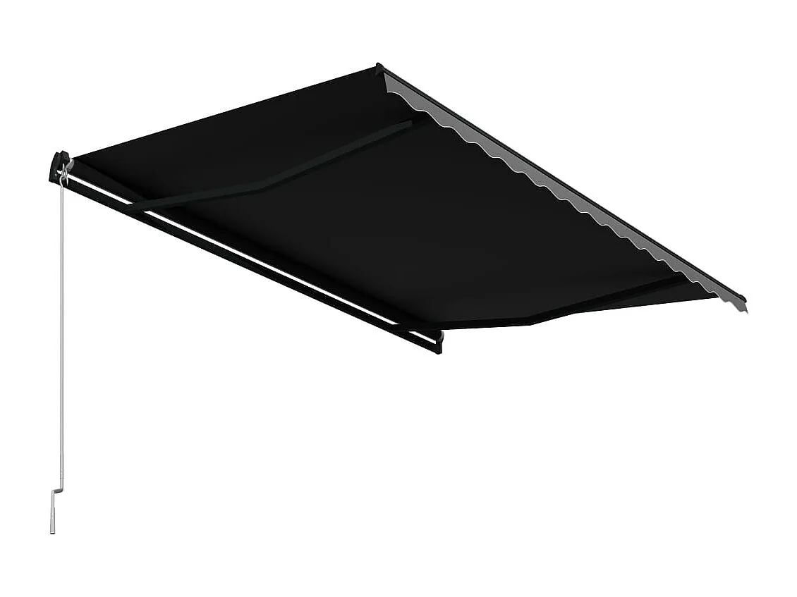 Einziehbare Markise Handbetrieben 450 x 300 cm Anthrazit