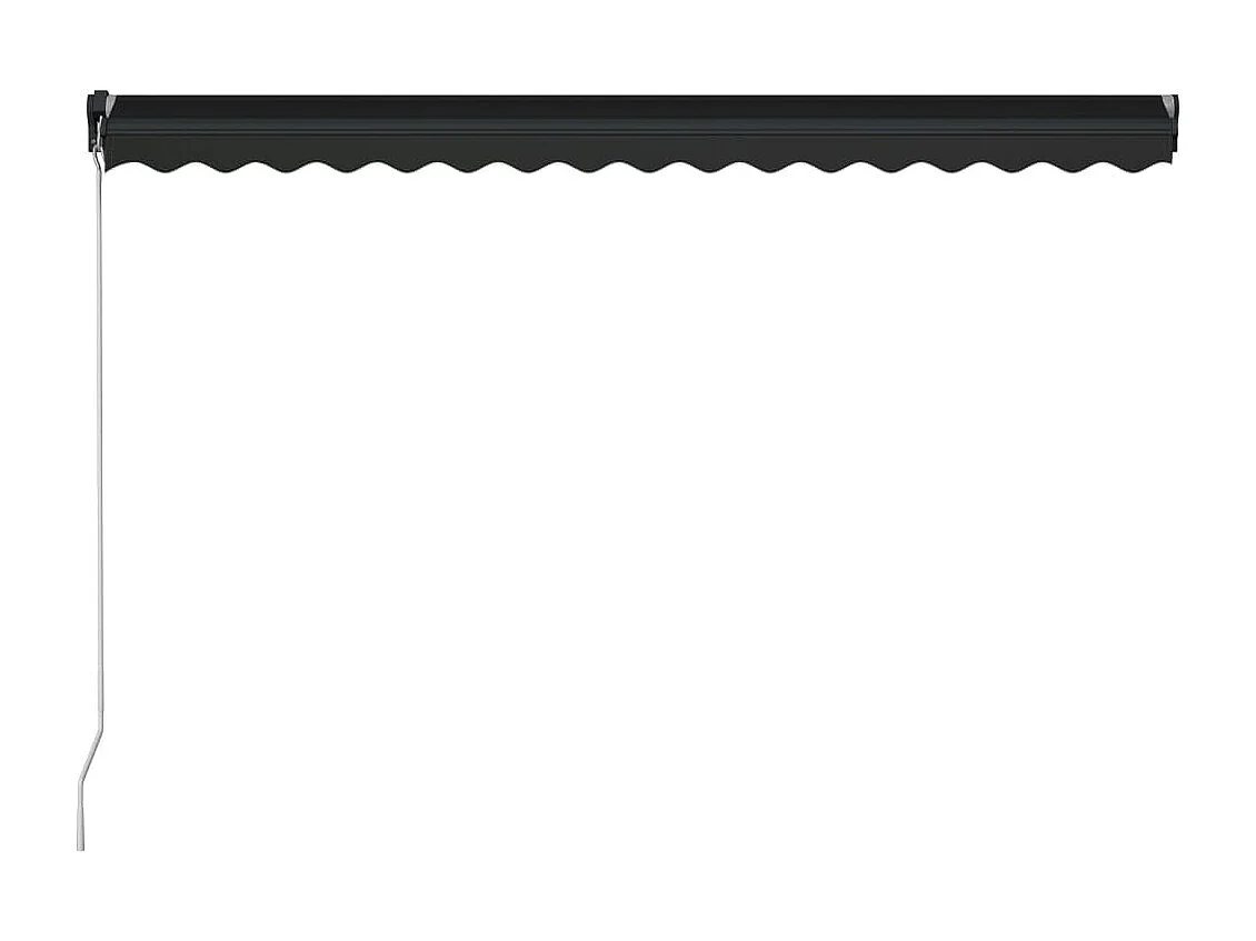 Einziehbare Markise Handbetrieben 450 x 300 cm Anthrazit