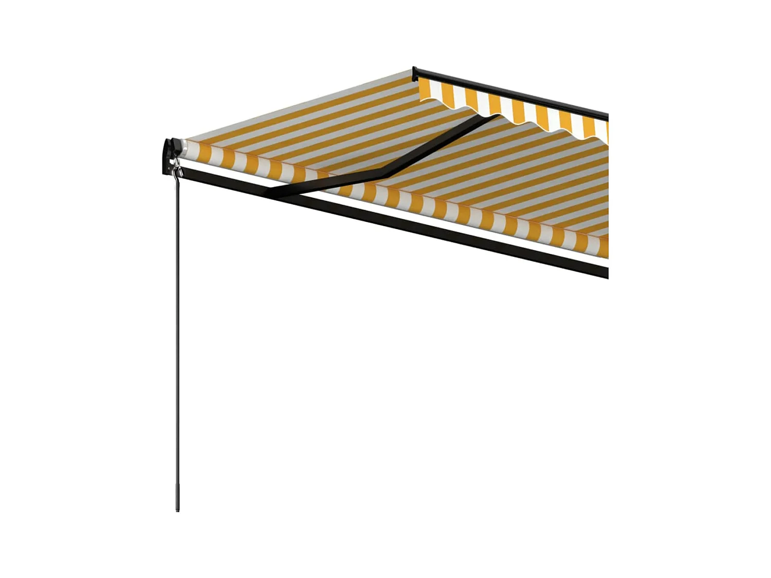 Auvent manuel rétractable 450x350 cm Jaune et blanc