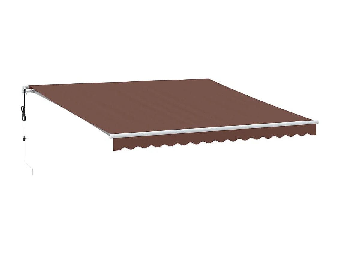 Markise Automatisch mit LED Braun 400x350 cm