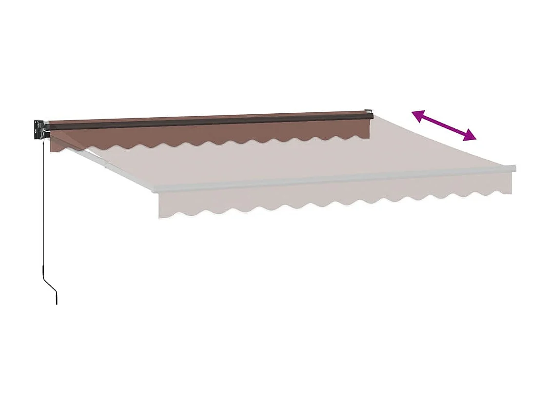 Tenda Sole Retrattile Manuale 350x250 cm Marrone