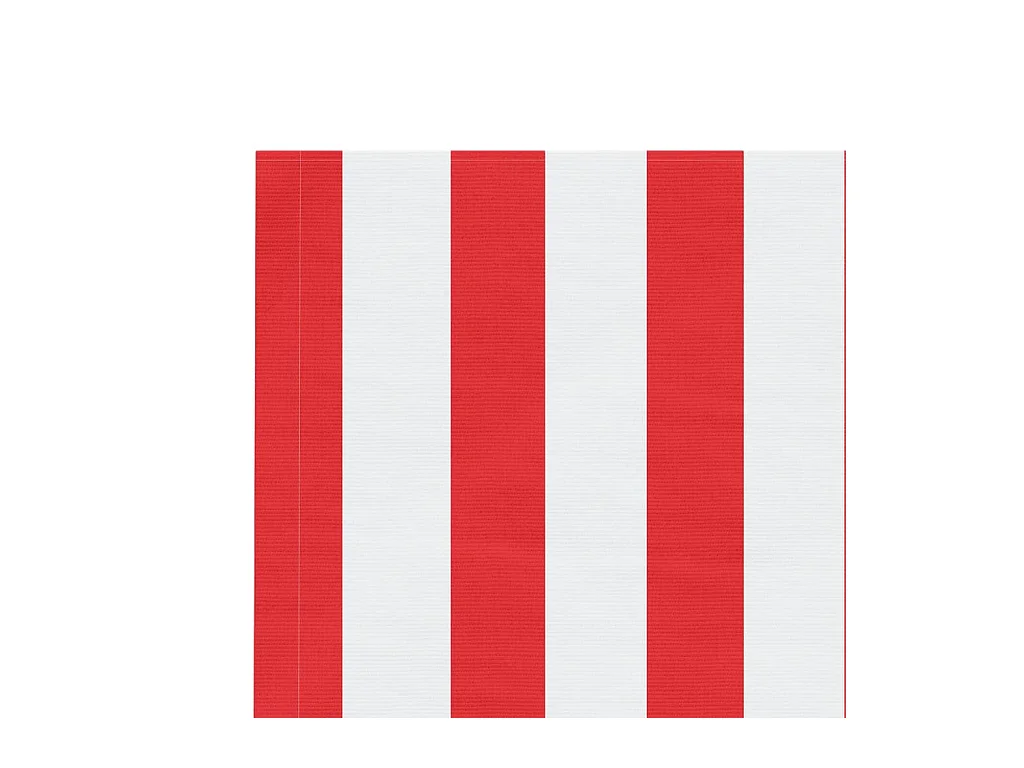 Tissu de remplacement pour auvent rayures rouges et blanches