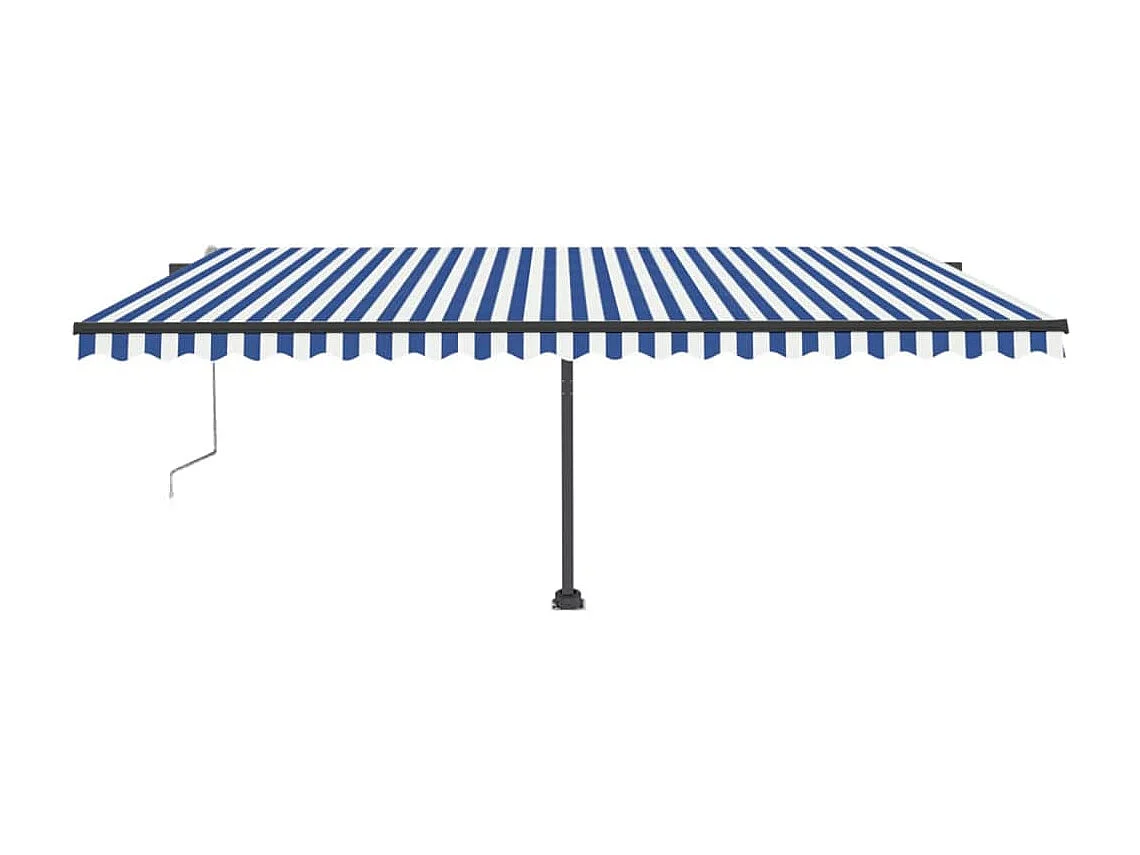 Toldo automático independente 500x300 cm azul e branco