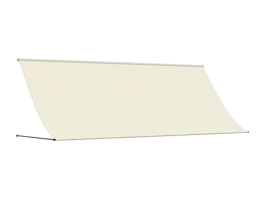 Luifel uittrekbaar 400x150 cm stof en staal crèmekleurig