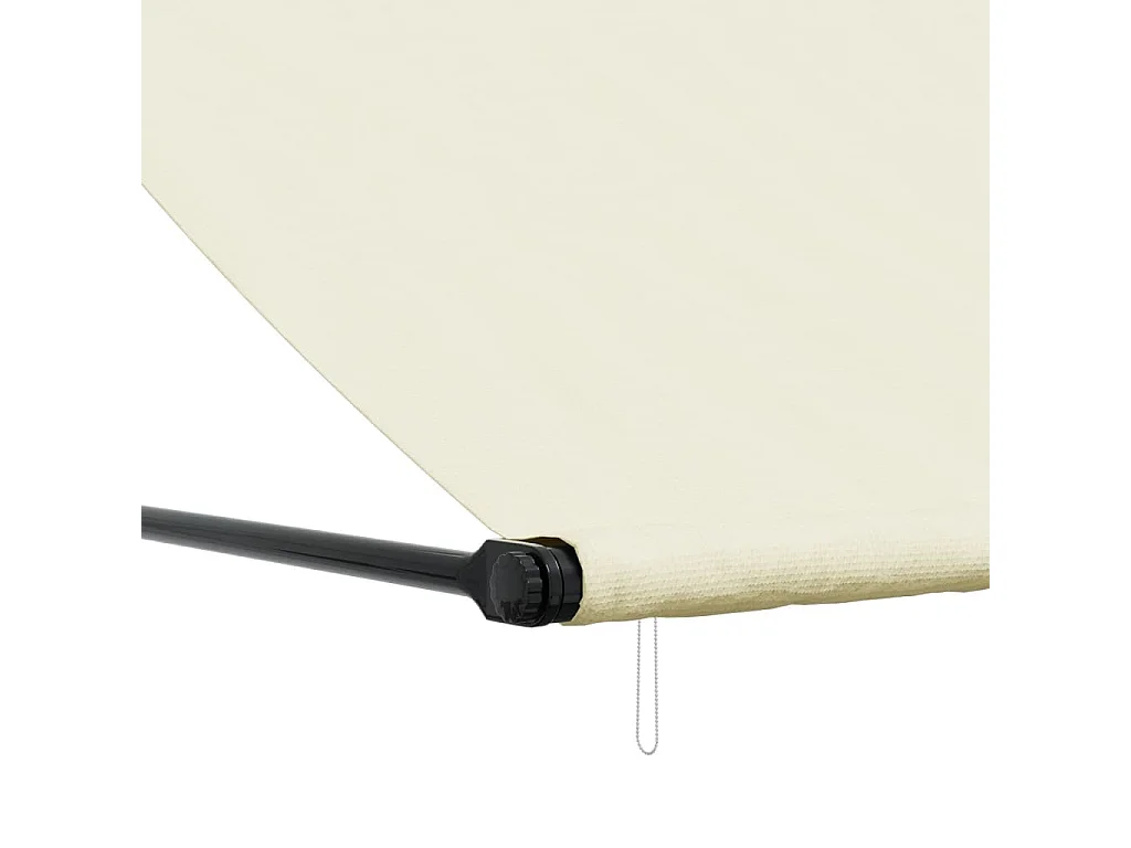 Luifel uittrekbaar 400x150 cm stof en staal crèmekleurig