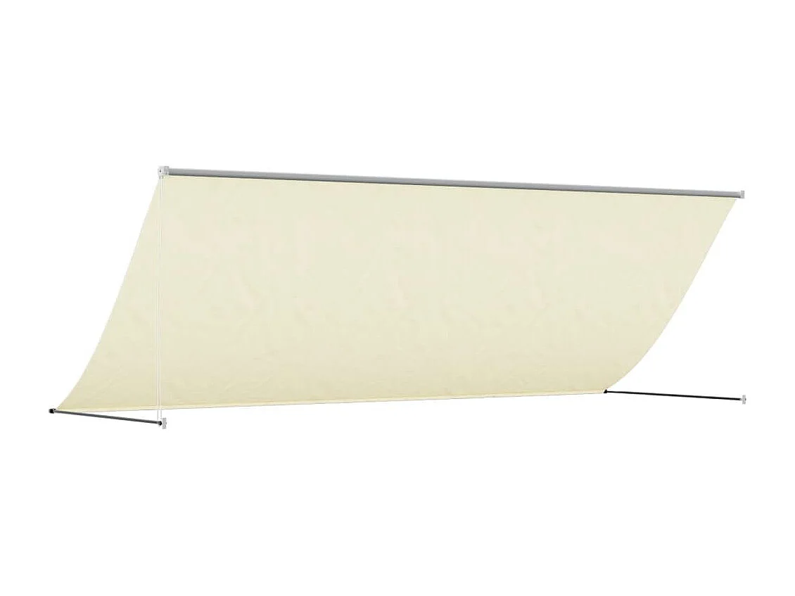 Luifel uittrekbaar 400x150 cm stof en staal crèmekleurig