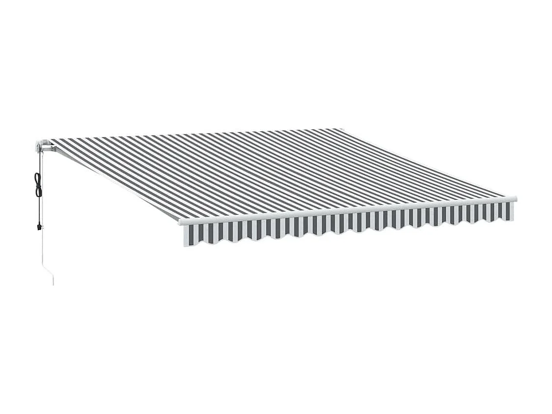 Auvent rétractable automatique anthracite et blanc 400x300 cm