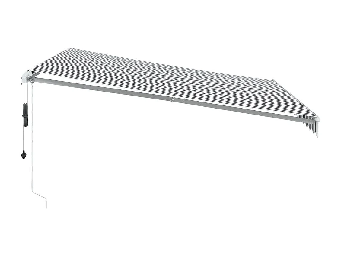 Auvent rétractable automatique anthracite et blanc 400x300 cm