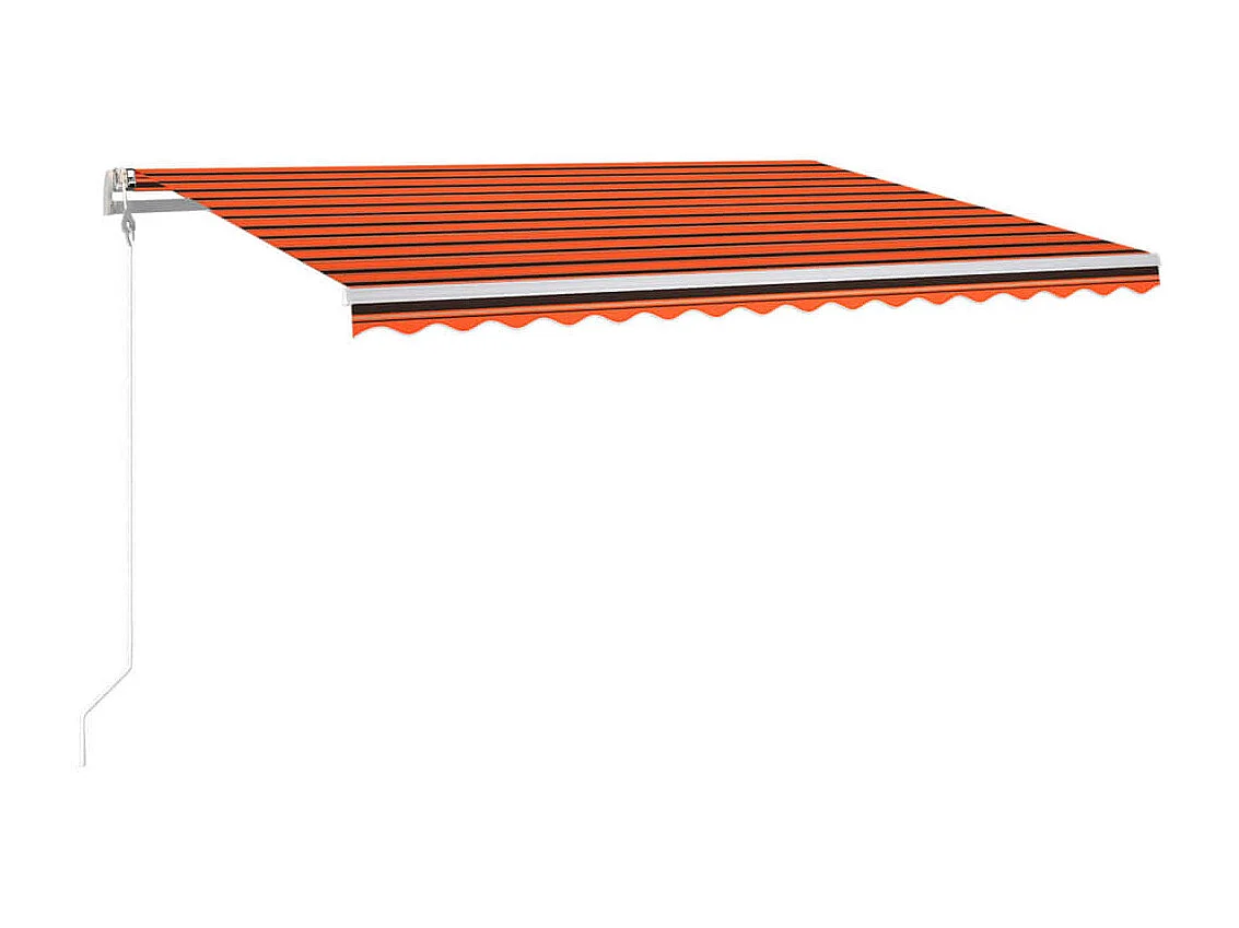 Toldo autom. LED e sensor de vento 400x300 cm laranja/castanho