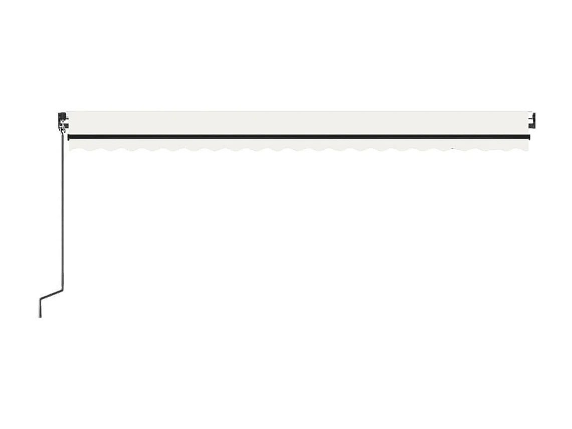 Luifel handmatig uittrekbaar 500x350 cm crèmekleurig