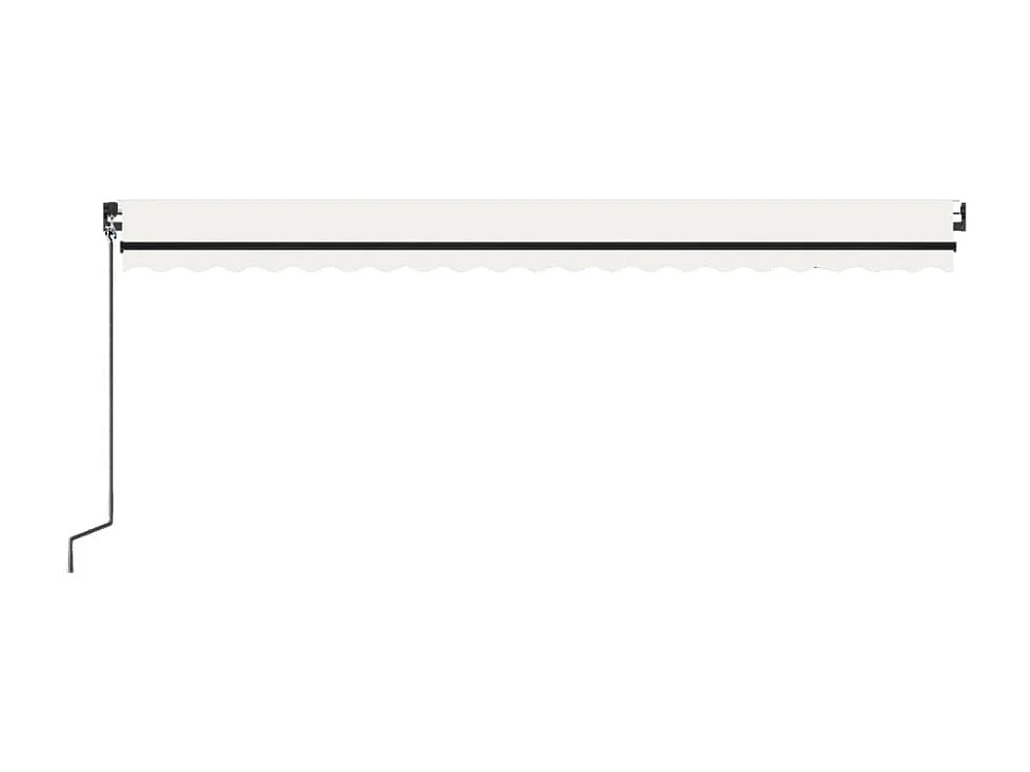 Luifel handmatig uittrekbaar 500x350 cm crèmekleurig