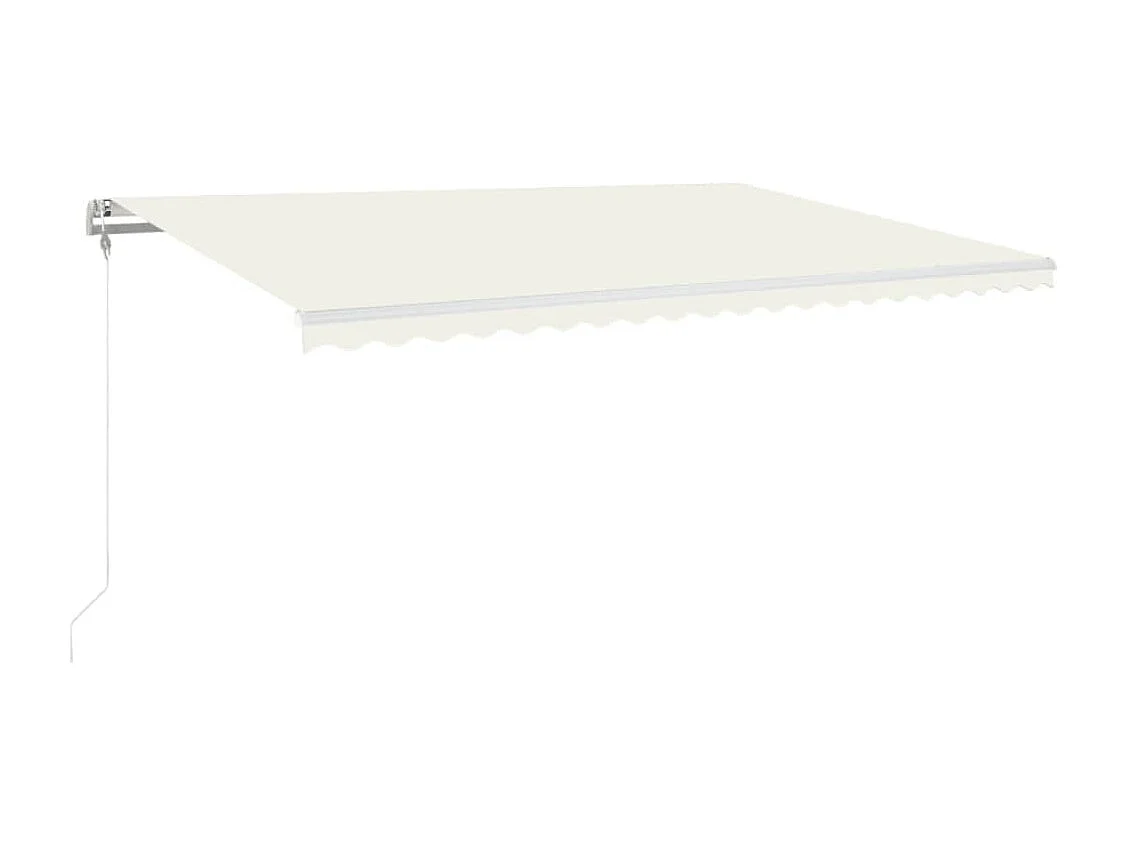 Auvent automatique avec capteur de vent et LED 500x300 cm Crème