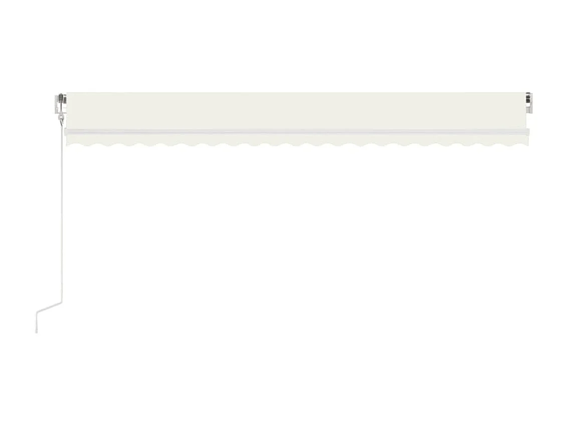 Auvent automatique avec capteur de vent et LED 500x300 cm Crème