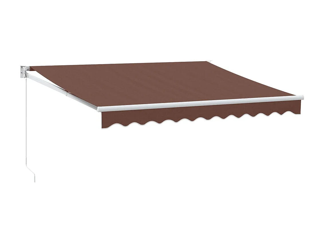 Toldo retrátil manual 300x250 cm castanho