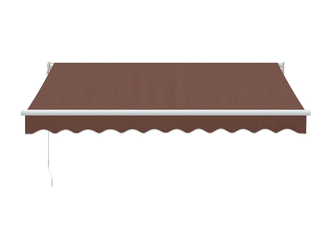 Toldo retrátil manual 300x250 cm castanho