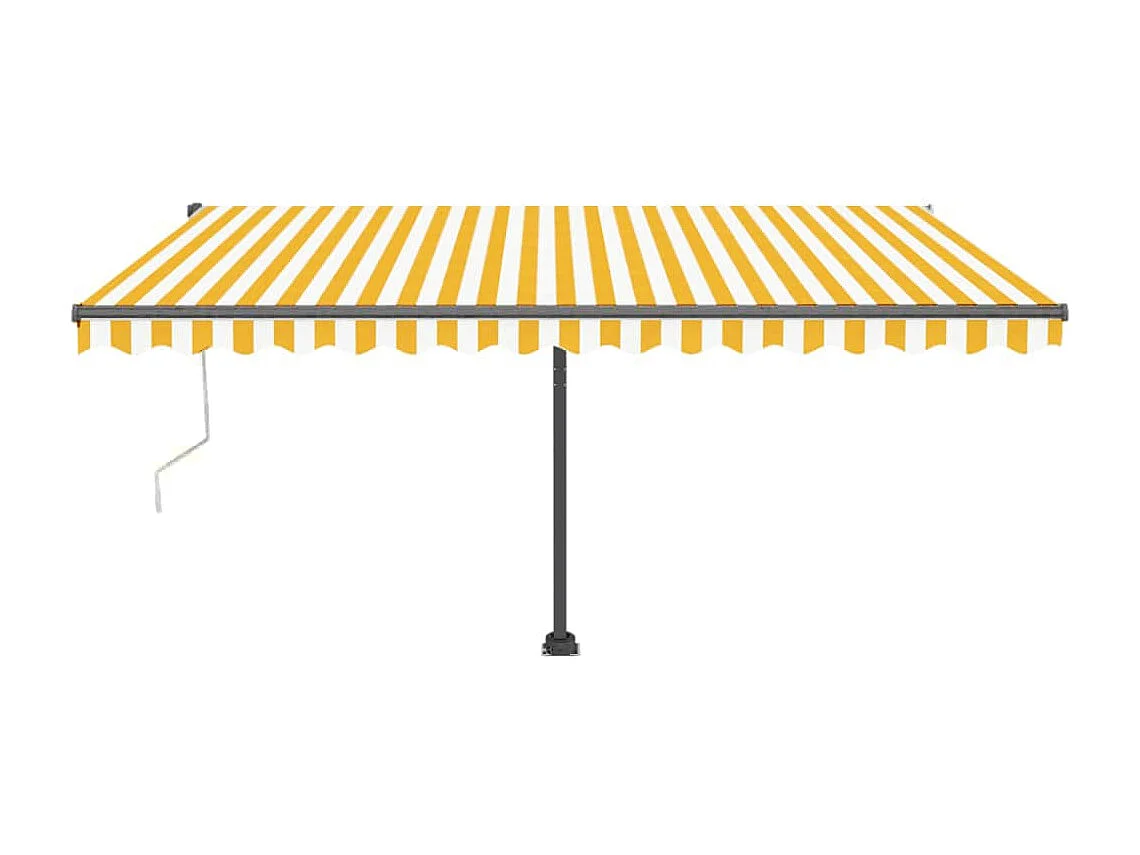 Tenda Automatica con Sensore Vento LED 400x300 cm Gialla Bianca