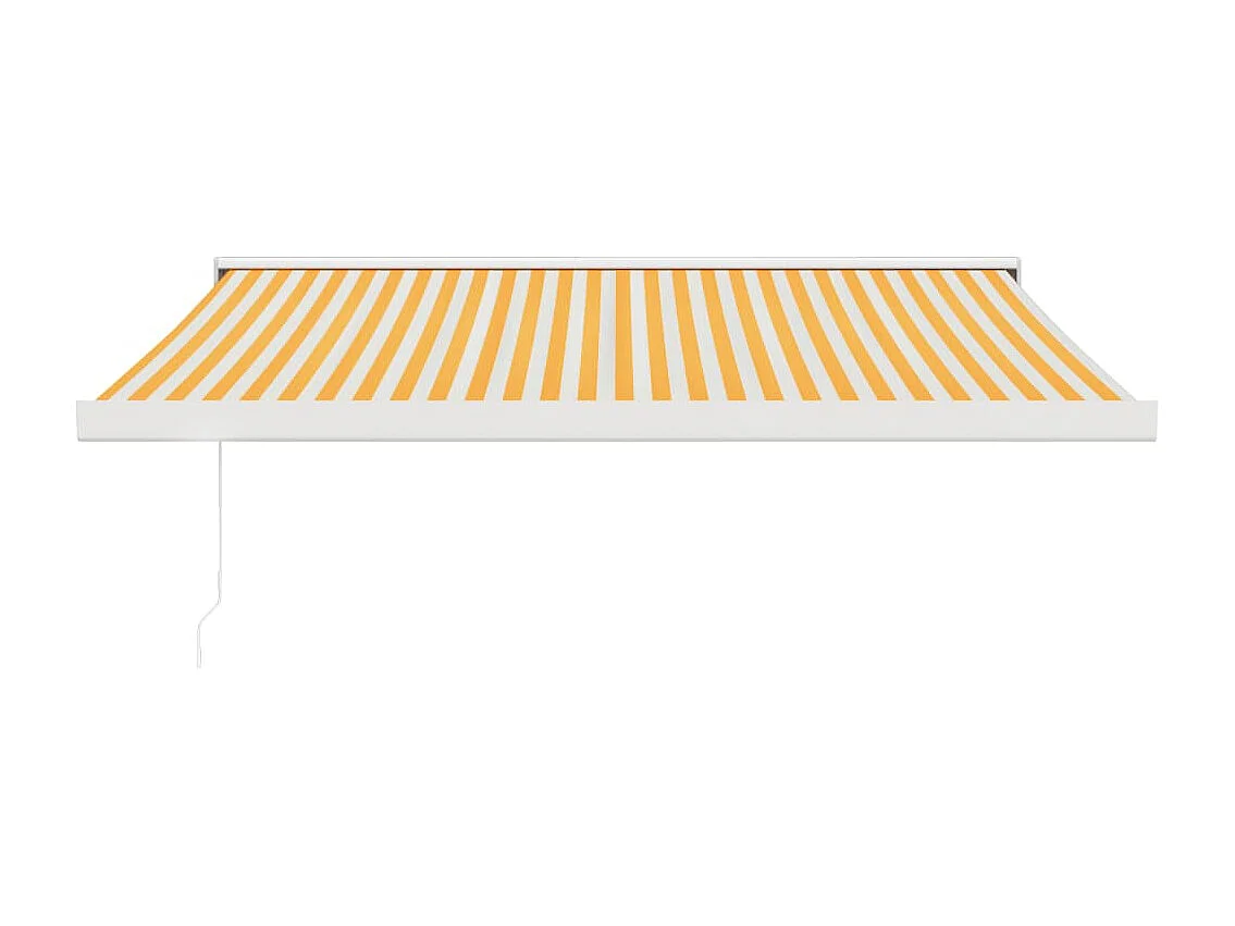 Toldo retrátil 3x2,5 m tecido e alumínio amarelo e branco