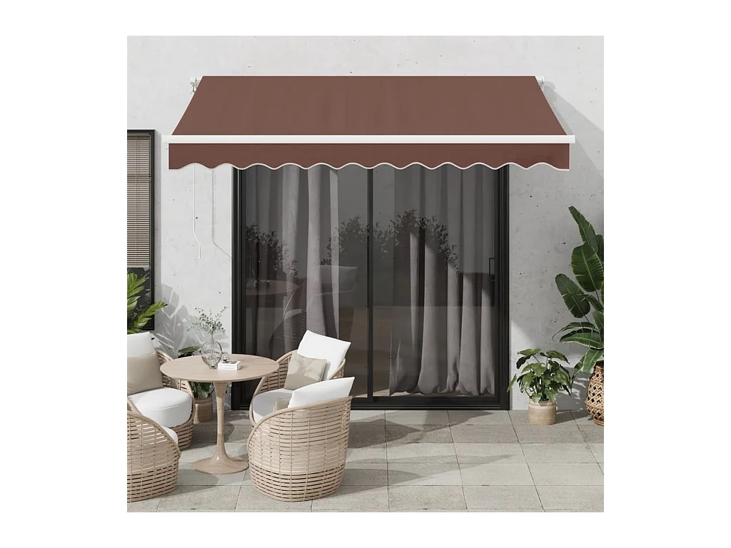 Luifel handmatig uittrekbaar 300x250 cm bruin