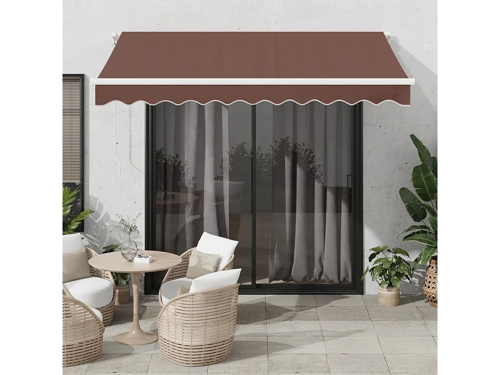 Tenda Sole Retrattile Manuale 300x250 cm Marrone