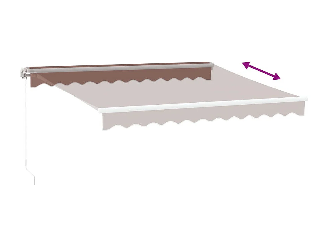 Tenda Sole Retrattile Manuale 300x250 cm Marrone