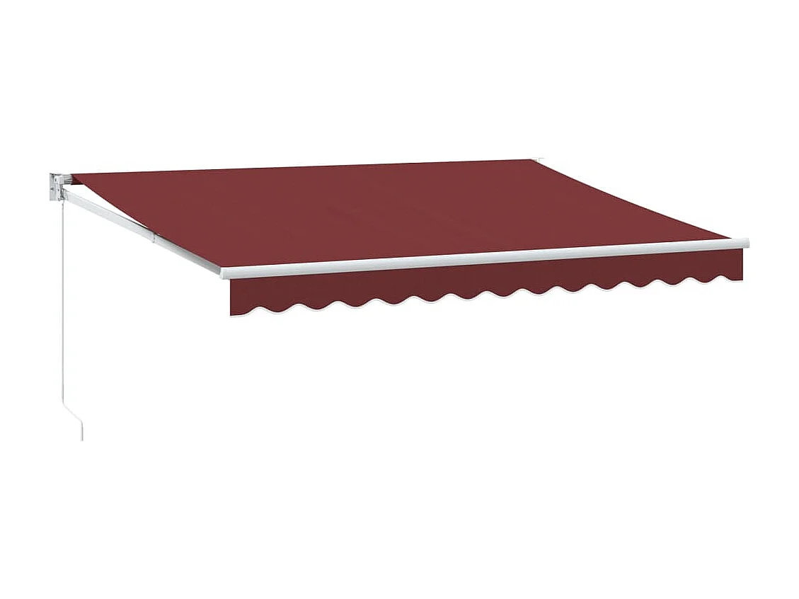 Auvent manuel rétractable bordeaux 350x250 cm