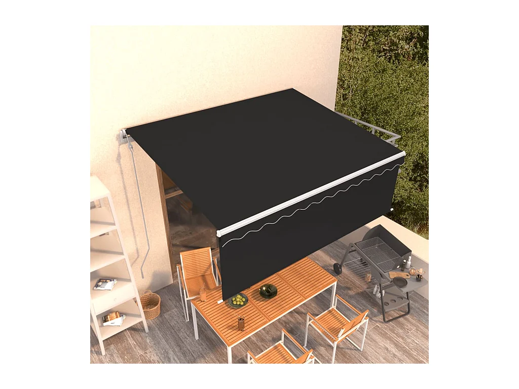 Tenda Sole Retrattile Automatica con Parasole 4,5x3m Antracite