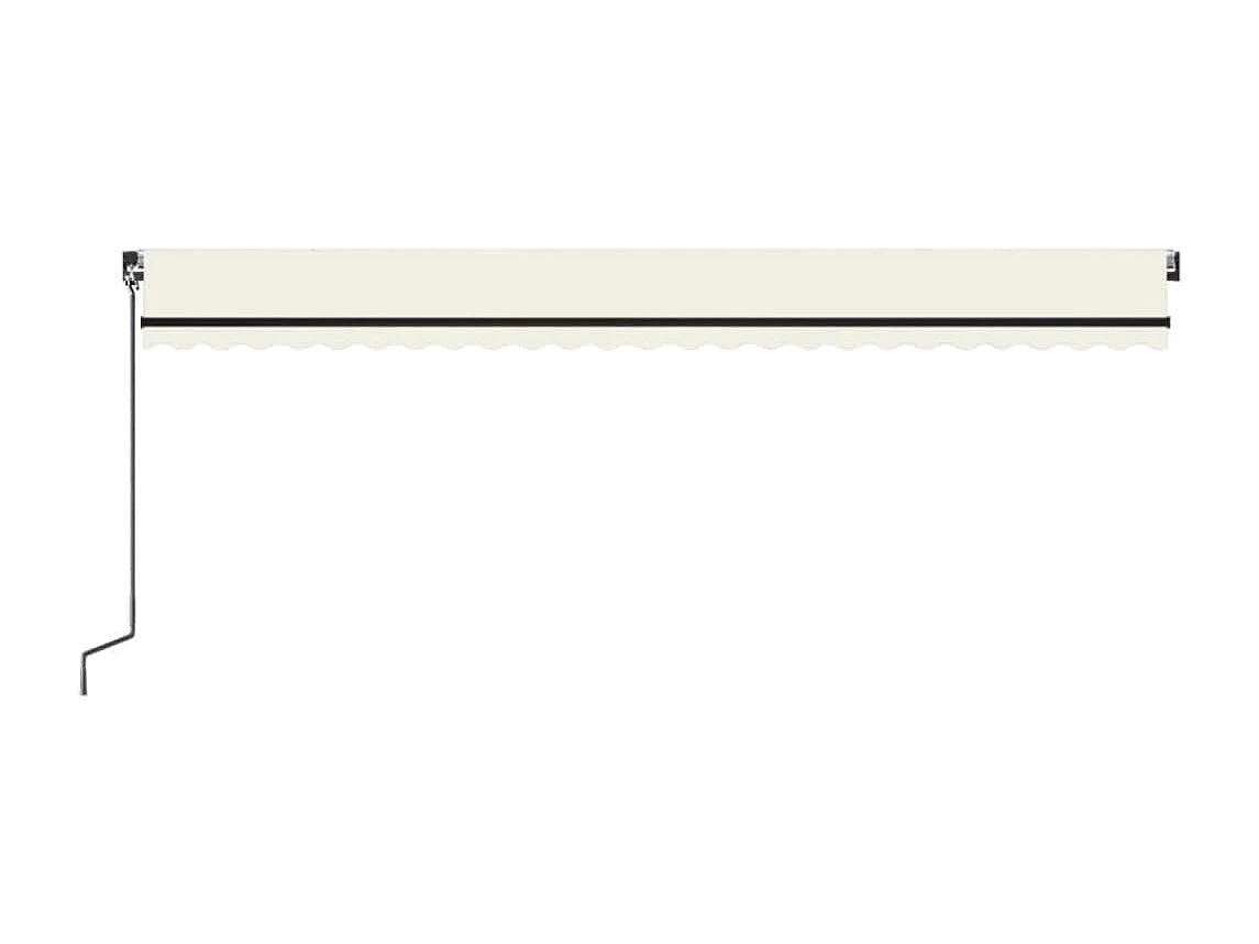 Auvent manuel rétractable avec LED 600x350 cm Crème