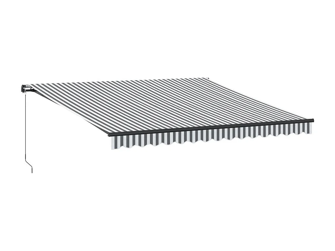 Toldo retráctil manual con luz LED antracita y blanco 400x300cm