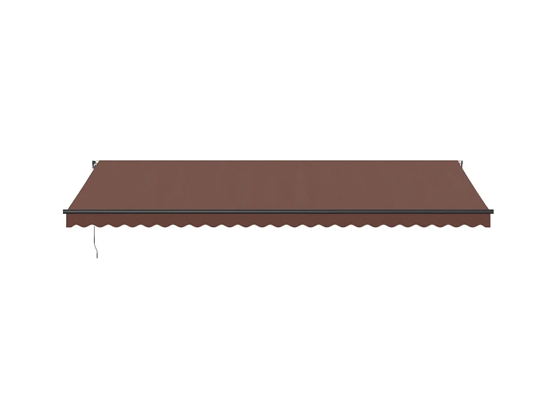 Luifel handmatig uittrekbaar met LED's 600x350 cm bruin