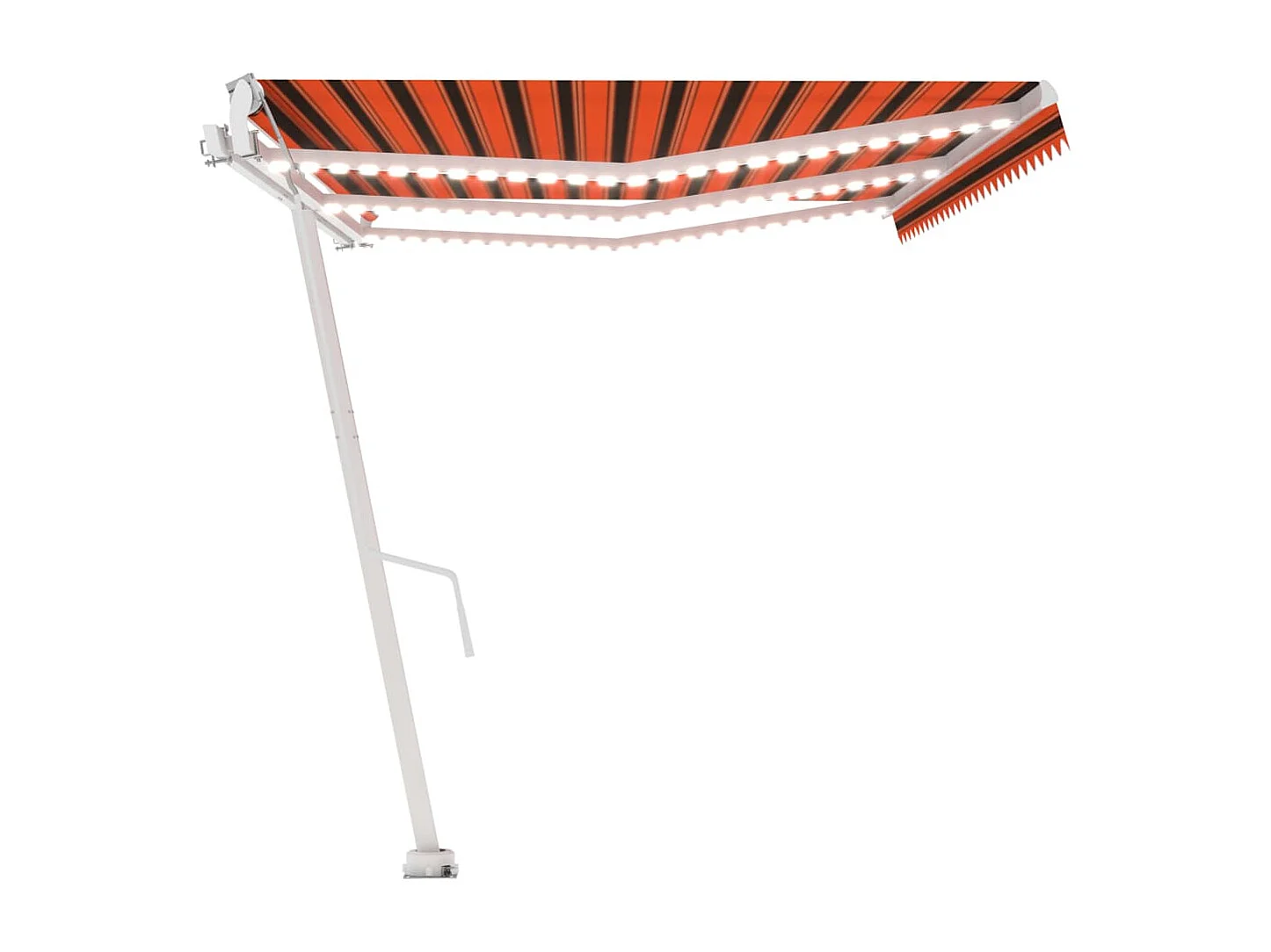 Toldo autom. LED e sensor de vento 600x300 cm laranja/castanho