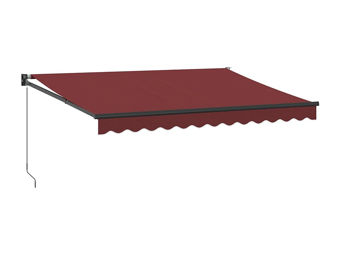Auvent manuel rétractable bordeaux 350x250 cm