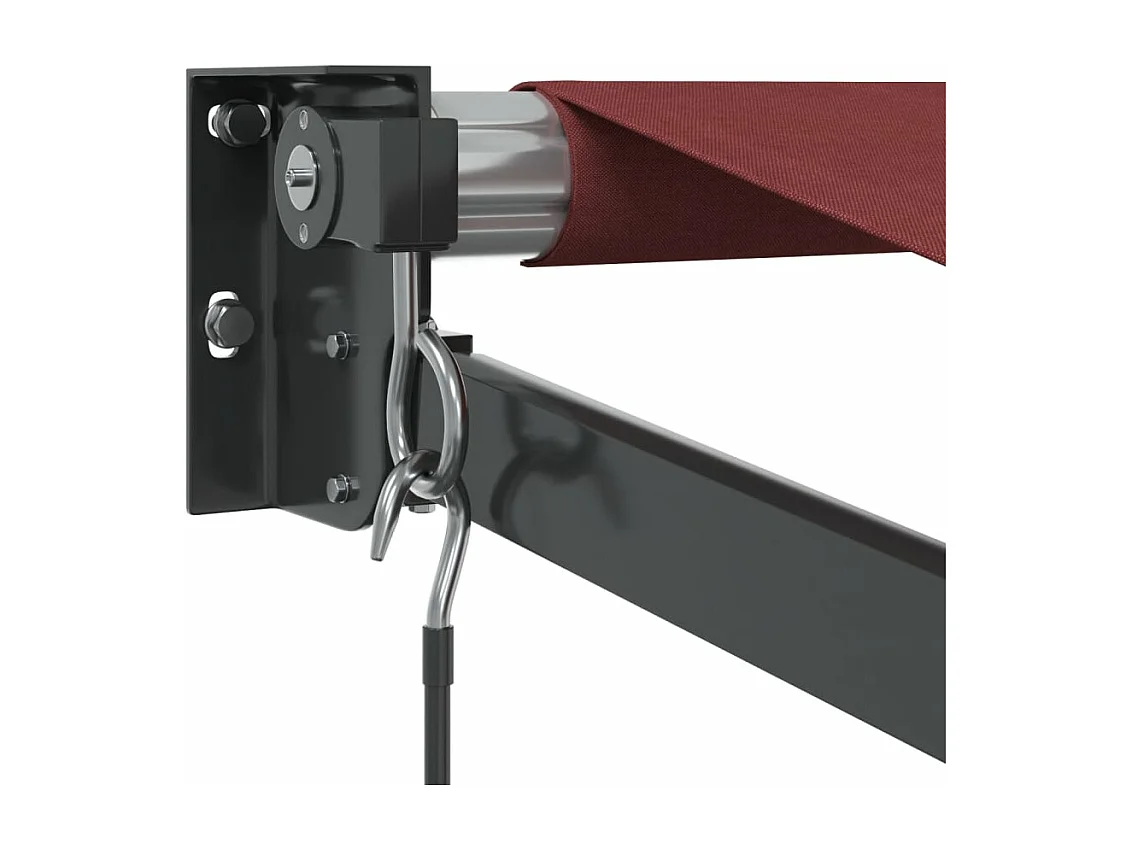 Auvent manuel rétractable bordeaux 350x250 cm