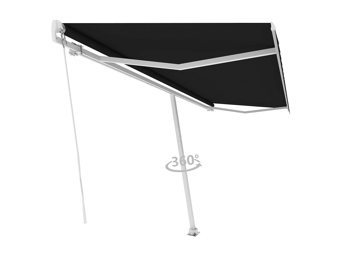 Toldo retrátil manual independente 500x300 cm antracite