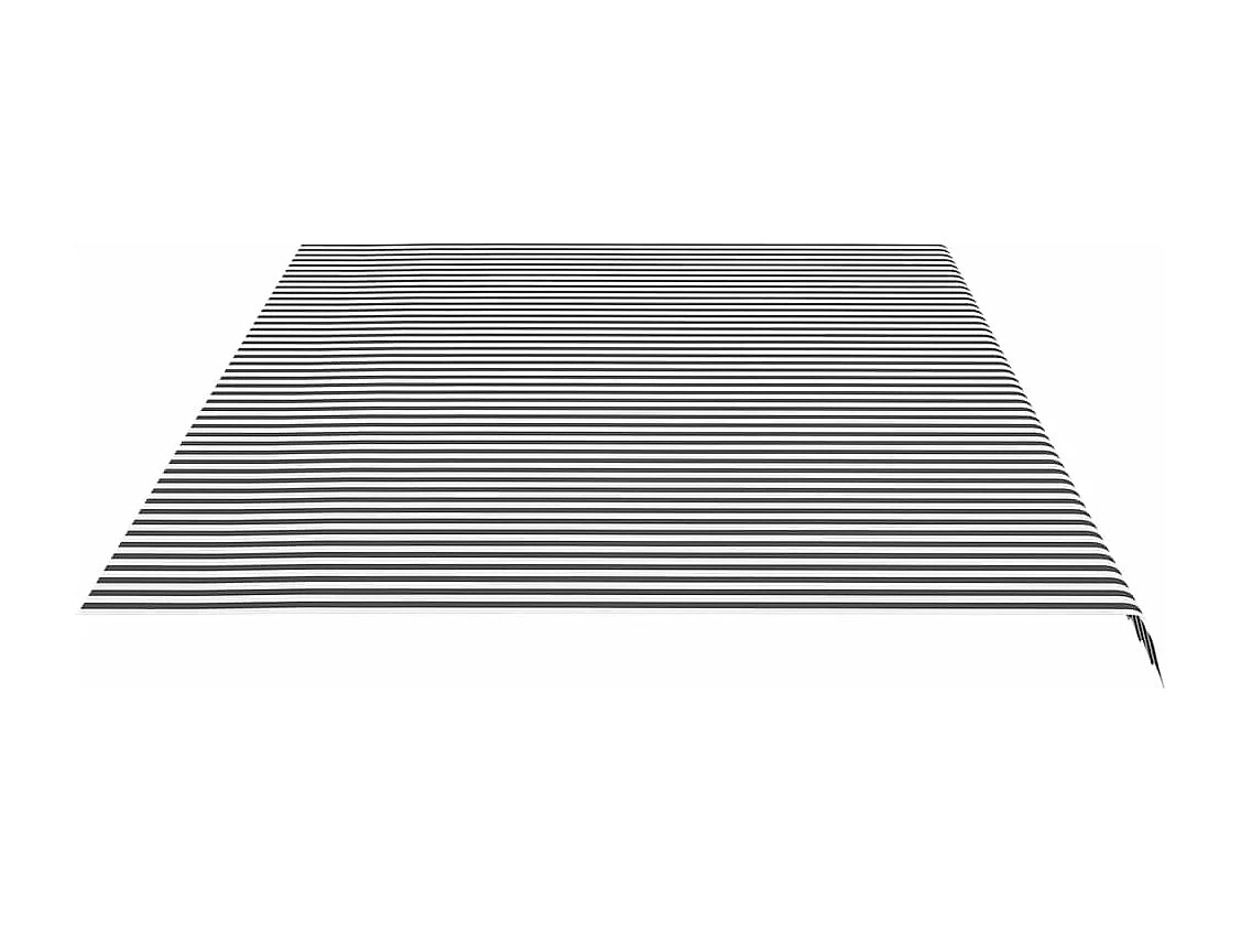 Tissu de remplacement pour auvent Anthracite et blanc 6x3,5 m