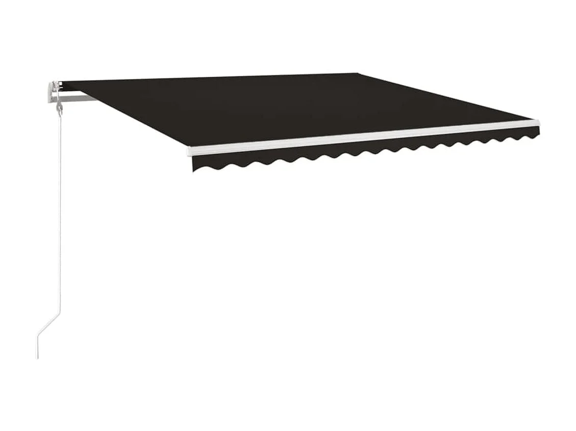 Auvent automatique capteur de vent et LED 400x350 cm Anthracite