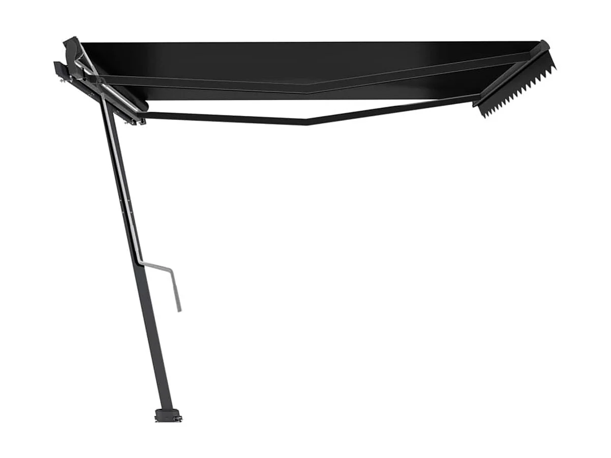 Toldo de pie retráctil manual gris antracita 400x300 cm