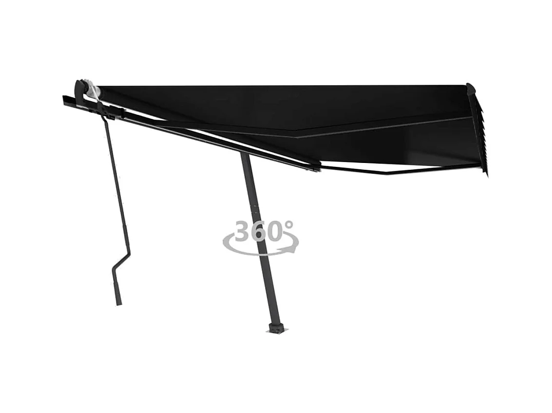 Auvent manuel rétractable sur pied 400x300 cm Anthracite