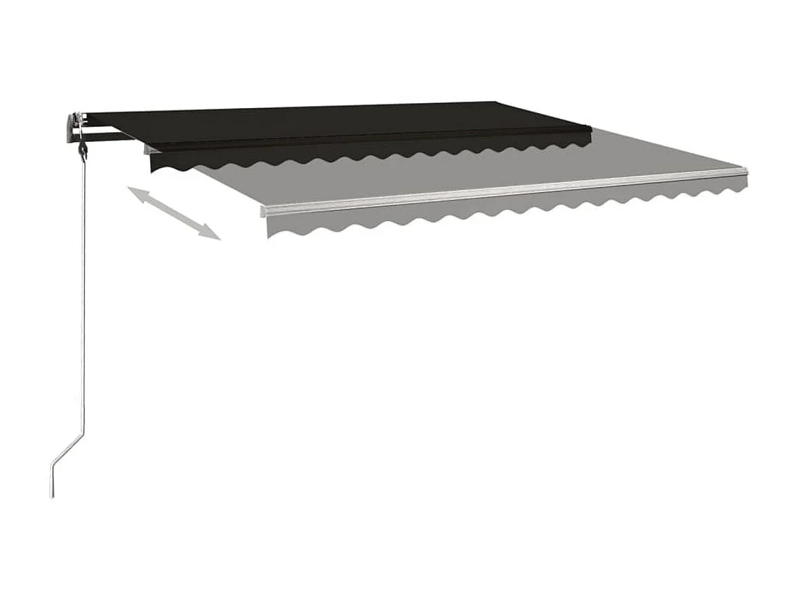 Auvent manuel rétractable sur pied 400x300 cm Anthracite