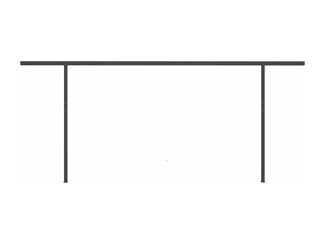 Auvent manuel rétractable avec poteaux 6x3 m Anthracite