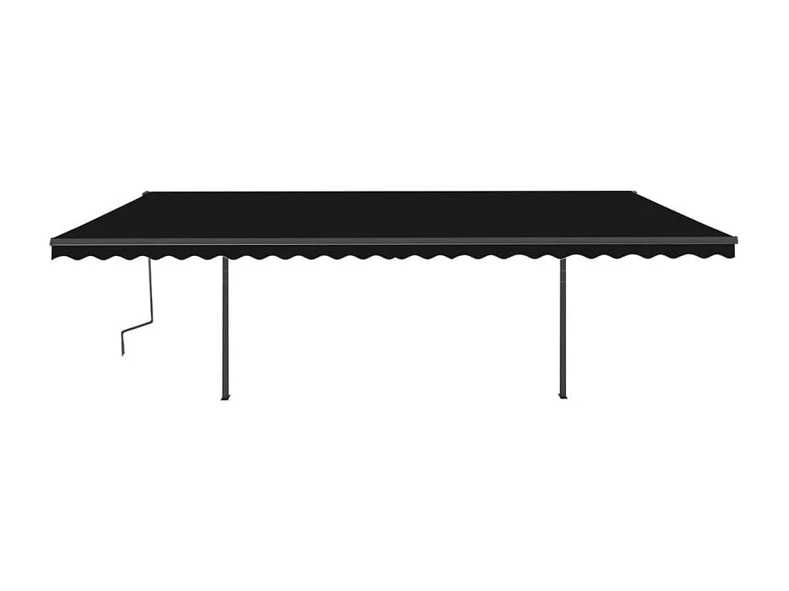 Tenda da Sole Retrattile Manuale con LED 6x3,5 m Antracite