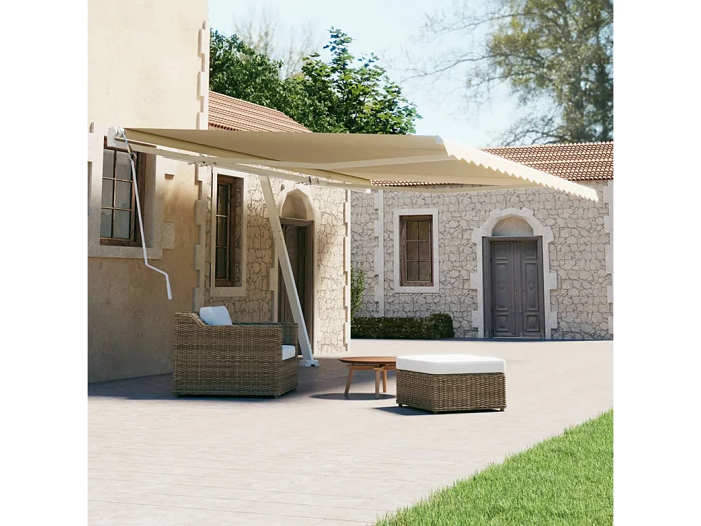 Tenda da Sole Autoportante Manuale 600x300 cm Crema