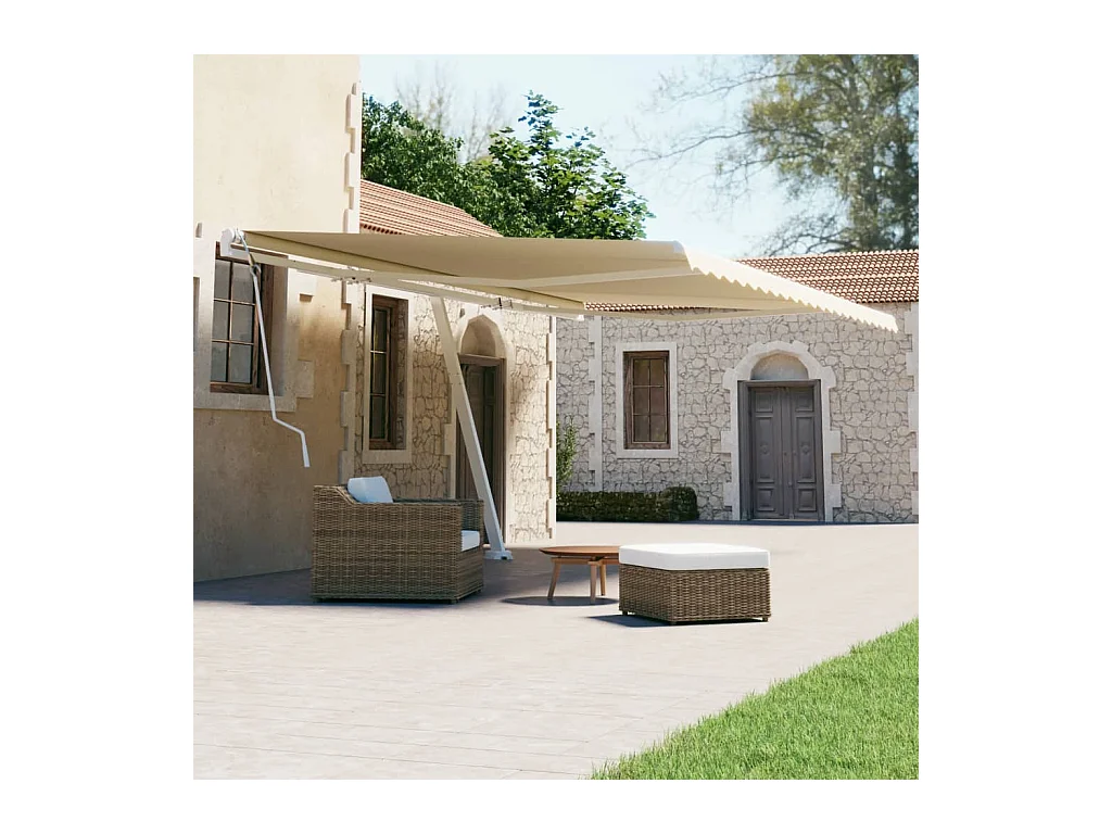 Tenda da Sole Autoportante Manuale 600x300 cm Crema